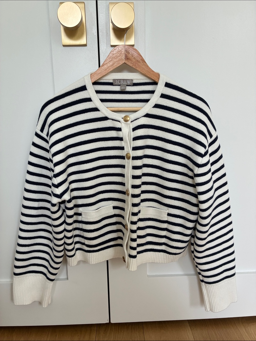 J. Crew Emilie sweater lady jacket in stripe